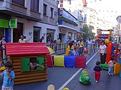 Egy forgalom elől elzárt utca Spanyolországban, a 2006-os autómentes napon