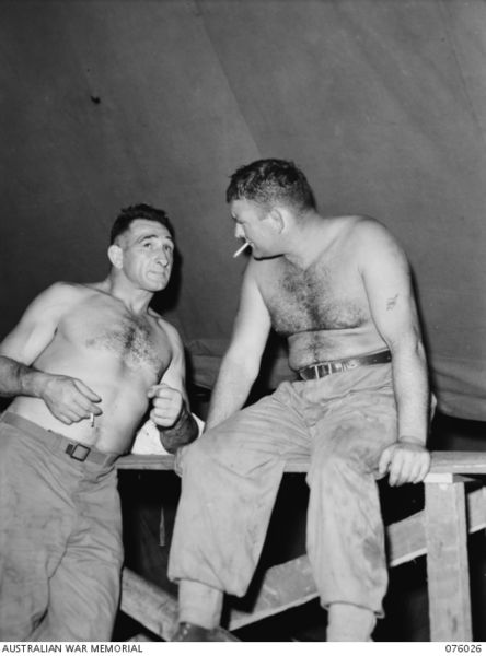 File:Eddie Scarf Jerry Visscher wrestlers Madang WWII exhibition.JPG