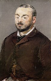 painting of white man, balding, with neat moustache and beard