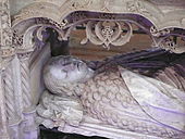 The lower effigy on her tomb, Conrat Meit