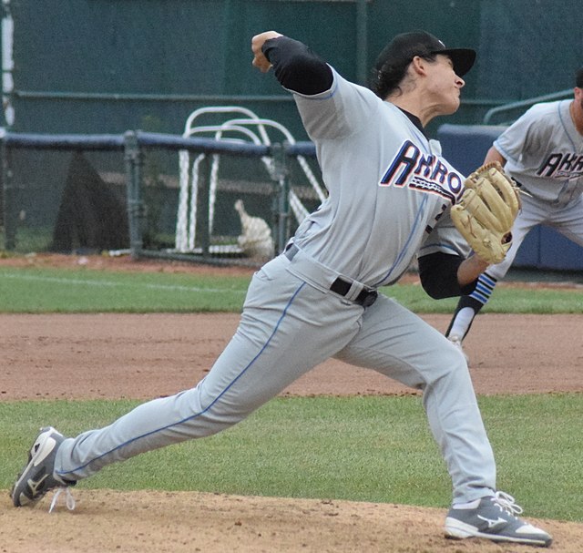 Eli Morgan with the RubberDucks in 2019