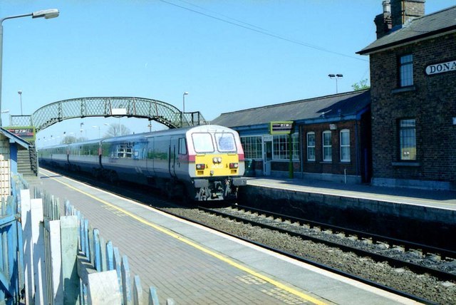 An Enterprise train passing Donabate. This train is going at 90 mph
