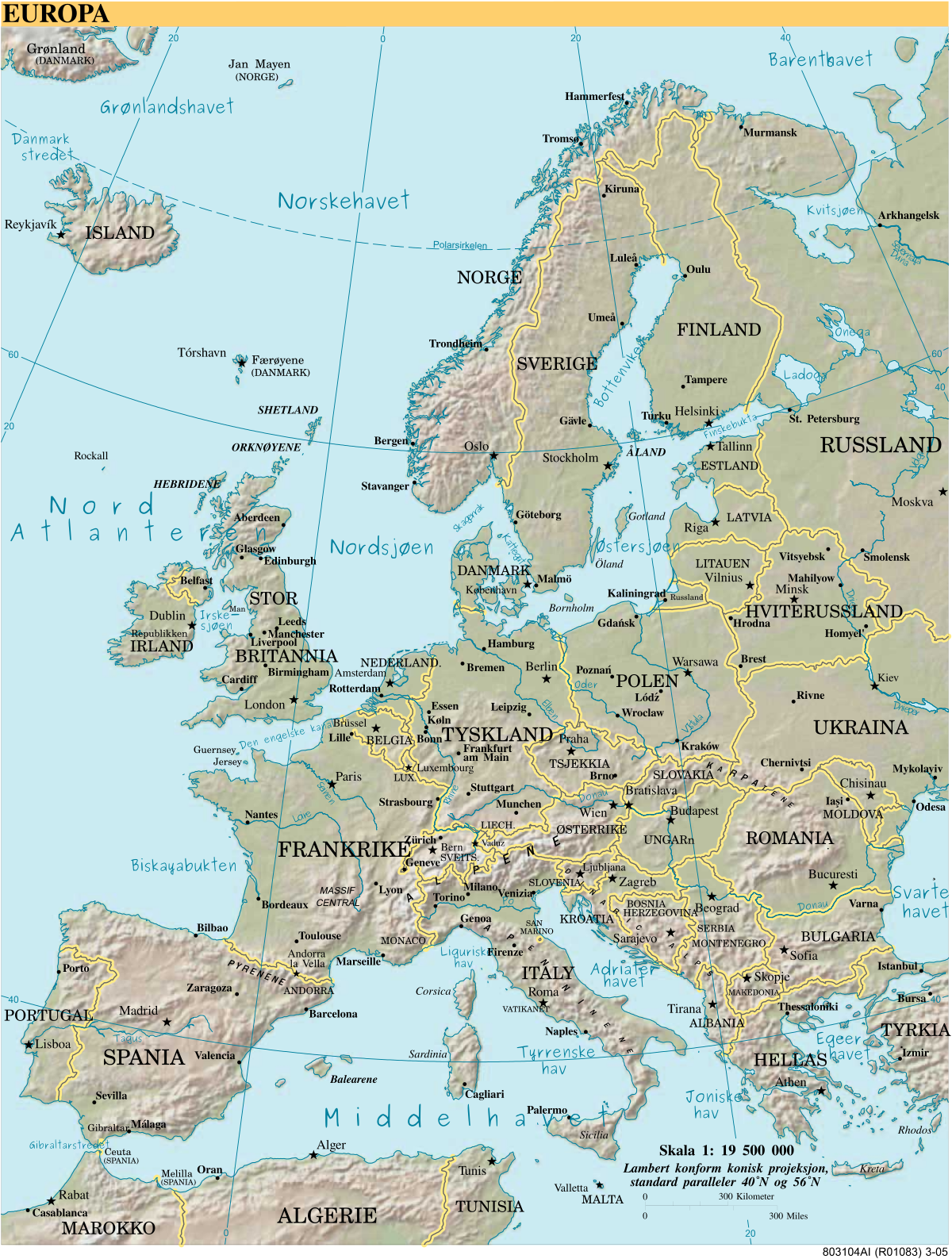 europa kart med navn norsk Europas Geografi Wikipedia europa kart med navn norsk