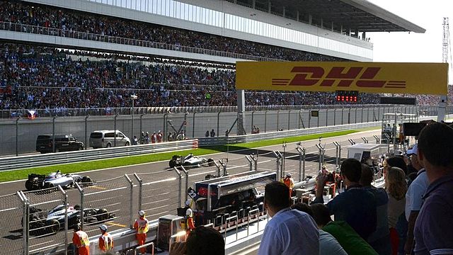 The start of the 2014 Russian Grand Prix