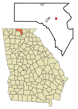 Location in Fannin County and the state of Georgia