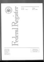 Thumbnail for File:Federal Register 2001-01-05- Vol 66 Iss 4 (IA sim federal-register-find 2001-01-05 66 4).pdf