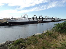 Fishing trawlers moored in Smith Cove at Interbay Fishing trawlers Seattle waterfront 2010.JPG