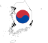 Flag-map of South Korea (de-facto).svg
