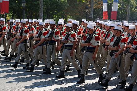 Because of its slower pace, the Foreign Legion is always the last unit marching in any parade.