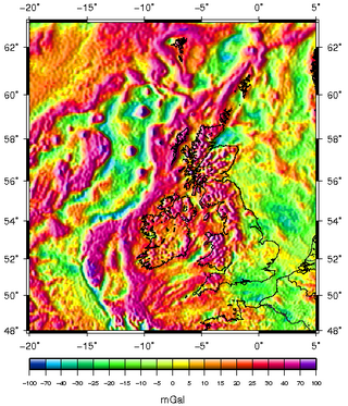 <span class="mw-page-title-main">Gravity anomalies of Britain and Ireland</span> Gravity variance in Britain and Ireland