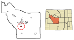 Fremont County Wyoming Incorporated and Unincorporated areas Lander Highlighted 5644760.svg