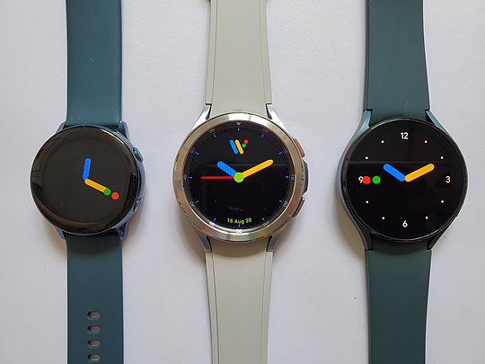 Samsung Galaxy Watch series smartwatches with OLED displays.
