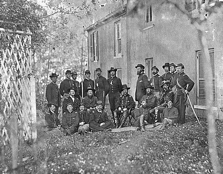 General Alfred Pleasonton and staff in Warrenton, Virginia