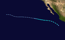 Track map of Tropical Storm Georgette Georgette 2004 track.png