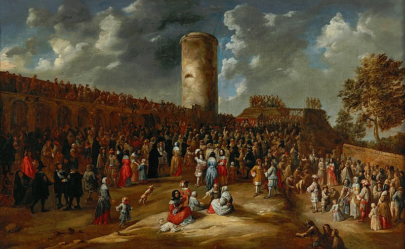 File:Gillis van Tilborgh - An archery competition outside the walls of a town.jpg