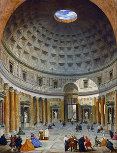 Interior del Panteó vist per Giovanni Paolo Panini