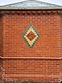 Decorative brickwork on the post office. December 2023