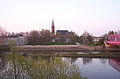 View across the river to the collegiate church