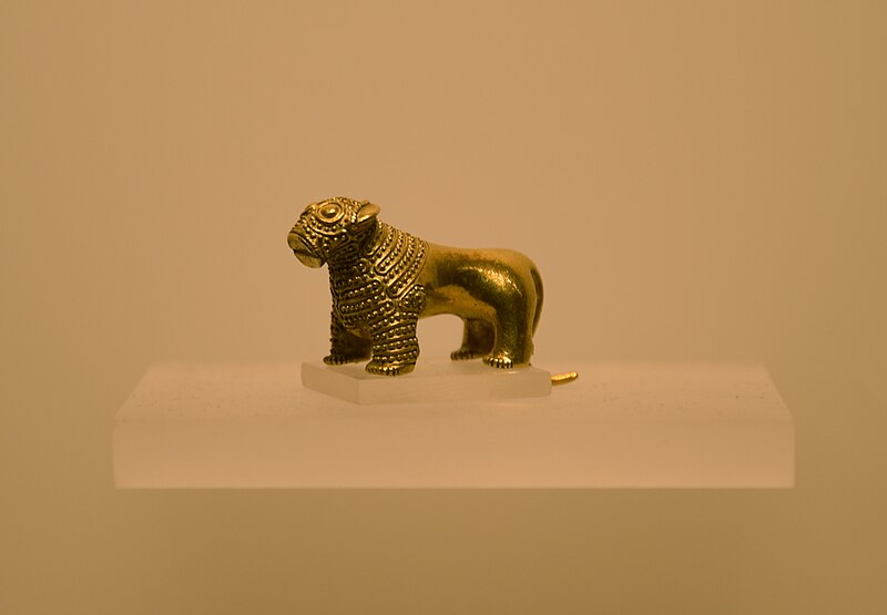 File:Gold Lion figurine, adornment of a burial cart found inside a kurgan (a type of tumulus) in eastern Georgia, dated to the second half of the 3rd millennium BC, National Museum of Georgia, Tbilisi, Georgia.jpg