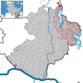 Poziția Groß Grönau pe harta districtului Herzogtum Lauenburg