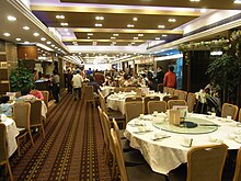 The interior of a Chinese restaurant in Sha Tin, Hong Kong HK Shatin Yu Chui Shopping Centre Chinese restaurant interior visitors Sept-2012.JPG