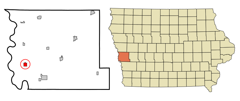 File:Harrison County Iowa Incorporated and Unincorporated areas Modale Highlighted.svg