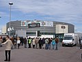 O exterior do Hartwall Arena antes do Festival de Eurovisión 2007.