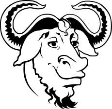 Logo projektu GNU, iniciátor hnutí svobodného softwaru.