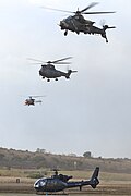 Three helicopter salute