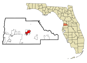 Hernando County Florida Incorporated and Unincorporated areas Brooksville Highlighted.svg