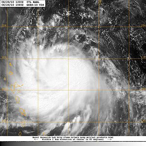 El huracán "Earl" tomado por imágenes satelitales