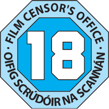 18 certificate symbol used by the IFCO for home media IFCO 18.svg