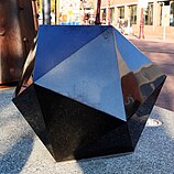 Icosahedron as a part of Spinoza monument in Amsterdam