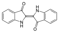 Structural formula of indigo