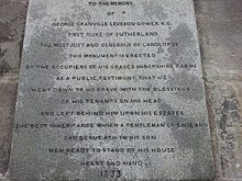 Inscription on monument