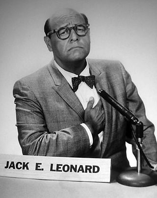 <span class="mw-page-title-main">Jack E. Leonard</span> American comedian and actor (1910–1973)