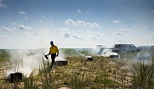 Members of Jackson Guard's wildland fire center are responsible for controlling and maintaining Eglin's natural resources and operations areas through controlled burning of its forest Jackson Guard.jpg