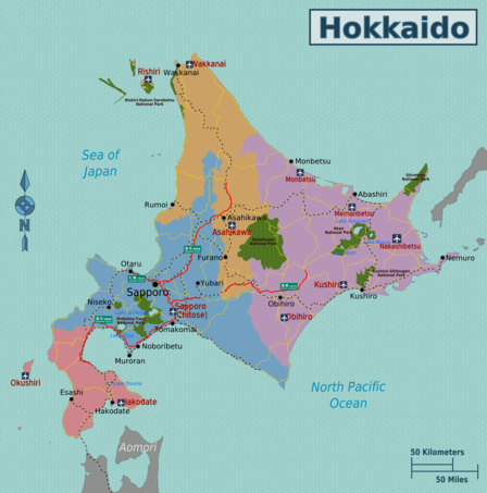 Map of 北海道
