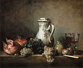 Jean Siméon Chardin - Grapes and Pomegranates - WGA04780.jpg