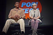 Ronald Cotton with Jennifer Thompson-Cannino at PopTech 2010. After Thompson-Cannino mistakenly identified Cotton as her rapist, Cotton was convicted of rape in 1985. A decade later, DNA evidence exonerated him. The case is often used as a real world example of the cross-race effect and the potential dangers of eyewitness testimony and lineup identification. Jennifer Thompson-Cannino and Ronald Cotton at PopTech 2010 in Camden, Maine.jpg