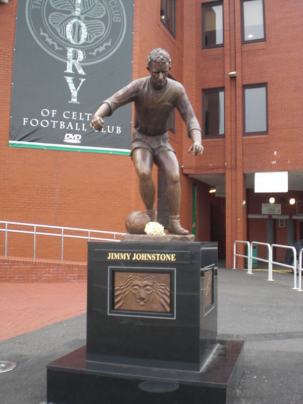 Statue of Johnstone at Celtic Park by Kate Robinson