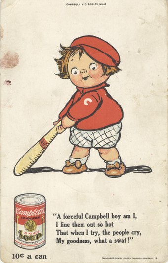 An advertisement for Campbell's canned soup, c. 1913