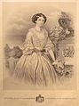 Кнегиња Јулија Обреновић, литографија Анастаса Јовановића 1854.