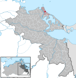 Läget för kommunen Karlshagen i Landkreis Vorpommern-Greifswald