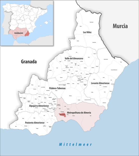 Datei:Karte Gemeinde Huércal de Almería 2022.png