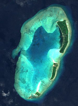 Satellitenbild des Atolls