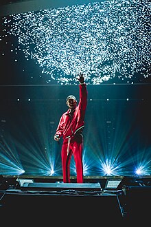 Kendrick Lamar si esibisce al TD Garden di Boston il 22 luglio 2017 durante il DAMN. Tour.