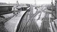 Kittybrewster station & freight yards, before their closure in 1968 Kittybrewster.jpg