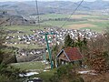 Blick vom oberen Ende der Skipiste