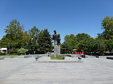 The statue of Komitas in Vagharshapat